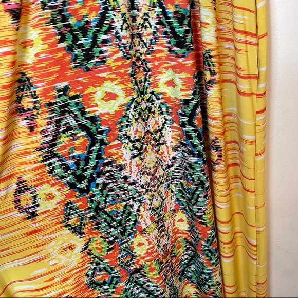 eei New York Vibrant Abstract Printed Vacation Maxi Dress Size 10 - Picture 6 of 11